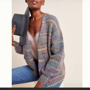 Anthropologie Malia rainbow cardigan medium T. La